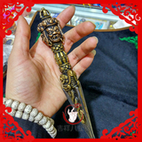 尼泊尔进口纯手工纯铜上铜下铁普巴金刚杵降魔金刚橛法器 17.5cm