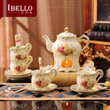 花茶壶花茶茶具套装加热 水果茶壶套装欧式田园陶瓷茶壶整套组合