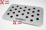 WRC汽车全系通用地毯踏板wrcLOGO标志车内脚垫全铝合金改装脚踏板