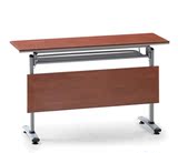 简易可折叠桌培训桌长条办公桌三人位会议桌阅览移动翻板桌直销