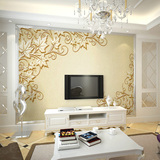 欧式大型壁画壁纸 无纺布客厅卧室背景墙壁纸 电视3d墙纸立体树叶
