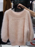 韩国2015秋冬装新款女装短款针织衫海马宽松外套头打底衫貂绒毛衣