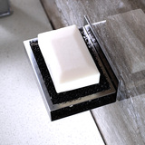 无痕黏贴不锈钢浴室肥皂盒创意吸盘香皂盒肥皂架 沥水皂托置物架