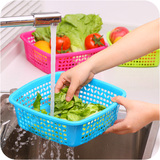 创意厨房镂空塑料蔬菜果盘洗菜篮子简约洗菜筐水果盆沥水篮收纳筐