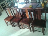 正品小方椅子红木家具老挝大红酸枝 大号靠背椅红木凳子 交趾黄檀