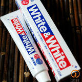 4支包邮！日本原装lion狮王牙膏WHITE&WHITE美白牙膏150g去口气