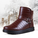 2015新款冬季男士雪地靴加绒防水防滑中筒靴短靴厚保暖鞋高靴特价