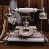 慕臻高档仿古欧式电话机复古实木座机凯撒创意古典古董美式电话