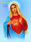 diy钻石画耶稣圣心像圣母玛利亚方钻满钻客厅贴钻十字绣钻石绣