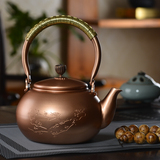 铜茗阁手工加厚纯紫铜养生铜壶 茶具铜器 茶壶烧水壶 日本养生壶