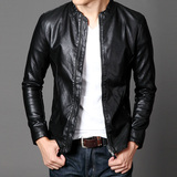 可可西 2015男士夹克外套 秋季 修身型韩版皮衣青年男装衣服3301
