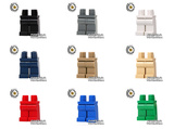 乐高LEGO全新正品 人仔腿 裤子 经典素色黑色红色灰色蓝色 970c00