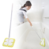 日本进口长柄浴缸刷 浴室清洁刷海绵擦洗车刷瓷砖刷玻璃擦窗器