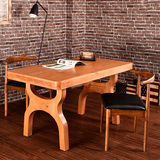 欧式办公书桌全实木现代简约老板家用茶几工作写字台电脑松木桌子