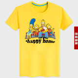 辛普森一家短袖T恤衫The Simpsons夏t恤男女装秋春季打底衫体恤