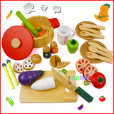 蔬菜磁性切切看木盒装 水果切切乐 大号切切 儿童木制早教玩具