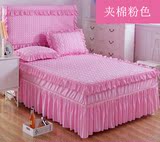 纯色韩版磨毛夹棉床裙单件加棉床罩床单床笠床套1.51.8米加厚保暖