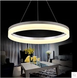 现代亚克力LED餐吊灯圆形 创意简约客厅灯时尚卧室枝线吸顶吊灯具