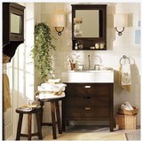 浴室柜美式落地卫生间橡木小户型卫浴柜洗手盆 组合台上盆落地柜