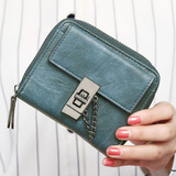 KQueenStar女士钱包 女 短款日韩大钞夹复古拉链学生小钱包皮夹子