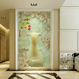 塞丽雅 3d简约家和富贵中式花瓶墙纸客厅卧室走廊过道玄关墙纸