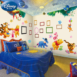 蓝瑞超大型卡通墙贴画 维尼照片贴 儿童房卧室幼儿园装饰相框墙贴