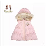 韩国可爱秀curlysue童装专柜正品冬季新款粉色淑女风女童棉马甲
