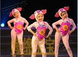 六一小猪演出服幼儿动物舞蹈演出服三只小猪演出服造型服舞蹈服装