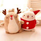 可爱小麋鹿圣诞土豆兔毛绒玩具公仔布娃娃 儿童玩偶 圣诞节礼物