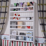 纯实木儿童壁挂墙上书架书刊书报杂志架 客厅展示置物架装饰隔板