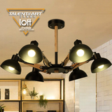 北欧吸顶灯美式loft现代简约创意客厅灯卧室餐厅铁艺实木艺术灯具