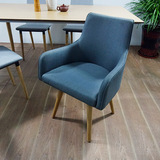 迪美简约现代宜家餐椅布艺单人可旋转沙发创意懒人设计椅子