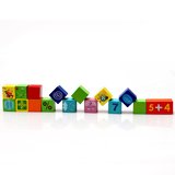 100粒大块木质积木智力玩具数字积木儿童益智拼装玩具1-3岁