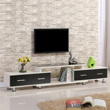 双雅钢化玻璃电视柜简约现代组合时尚伸缩欧式小户型客厅电视机柜