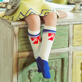 儿童棉袜 秋冬新款红色领结中筒袜 全棉男女童袜 儿童袜子C703