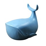 海洋风格装饰品地中海创意家居陶瓷鲸鱼现代工艺品电视柜客厅摆件