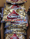 香港代购美国原装进口好时KISSES杏仁牛奶巧克力538g金粒代可可脂
