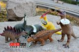 包邮！大号环保软体恐龙玩具模型套装霸王龙 三角龙 蜿龙等35厘米