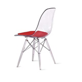 特价伊姆斯透明亚克力靠背椅北欧EAMES设计师多色塑料餐椅休闲椅