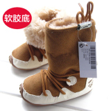 next冬季加绒婴儿雪地靴学步鞋软底防滑男女宝宝短靴婴儿保暖棉鞋