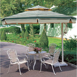 绿白啡条圆形2.5米户外遮阳伞广告伞太阳伞岗亭伞折叠雨伞庭院伞