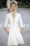 欧洲站2016春夏新款高档进口面料修身显瘦白色西装套装三件套女