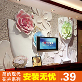 欧式立体浮雕个性简约3D壁画电视背景墙纸客厅沙发无缝玫瑰壁纸