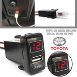 丰田VIGO 汽车专车专用 带电压显示 USB充电器手机充电器改装包邮