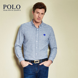 美国保罗POLO正品男装 休闲纯棉长袖衬衫 格子经典衬衫男品质衬衣