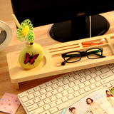 收纳置物架收纳架韩版创意个性办公室桌面键盘书桌实木小杂物整理