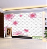 无缝电视背景墙壁纸3d大型立体卧室客厅温馨墙纸无纺布壁画玫瑰