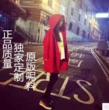 2015韩版外贸原单秋冬新款女装斗篷毛呢外套修身中长款呢子大码衣