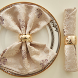 酒店口布餐巾布西餐欧式装饰方桌布布艺样板间餐巾绸缎折花餐垫布
