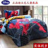 迪士尼卡通儿童床上用品加绒加厚法莱绒三件套冬款男童家纺蜘蛛侠